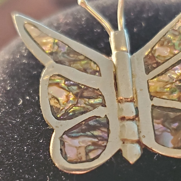 Butterfly Pendant with unique inlay 925 sterling silver - Picture 13 of 14